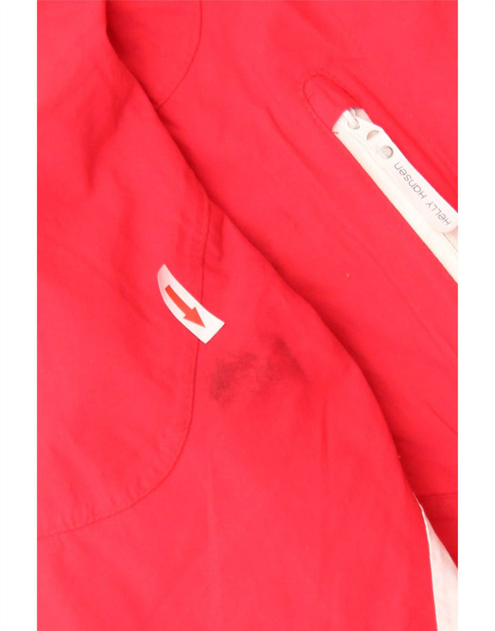 Jaqueta de esqui feminina Helly Hansen UK 6 XS poliéster colorblock vermelho