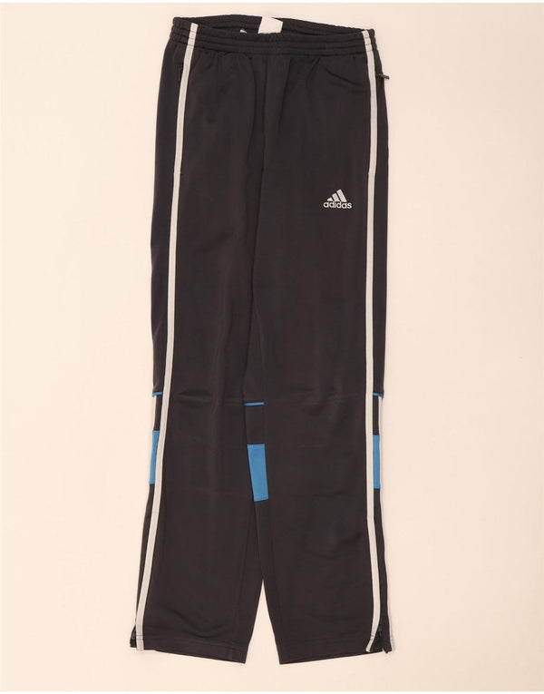 Calças de treino Adidas meninos 11-12 anos cinza colorblock poliéster