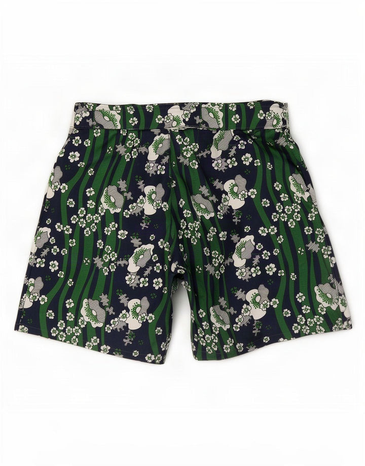 Shorts feminino vintage W32 grande verde floral