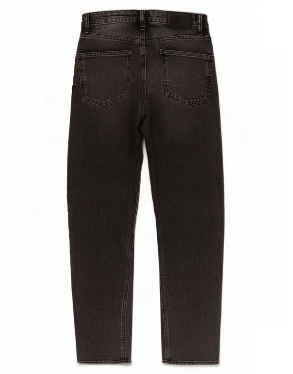 Calça jeans feminina Zara Mom cintura alta cônica EU 36 XS W26 L25 algodão preto