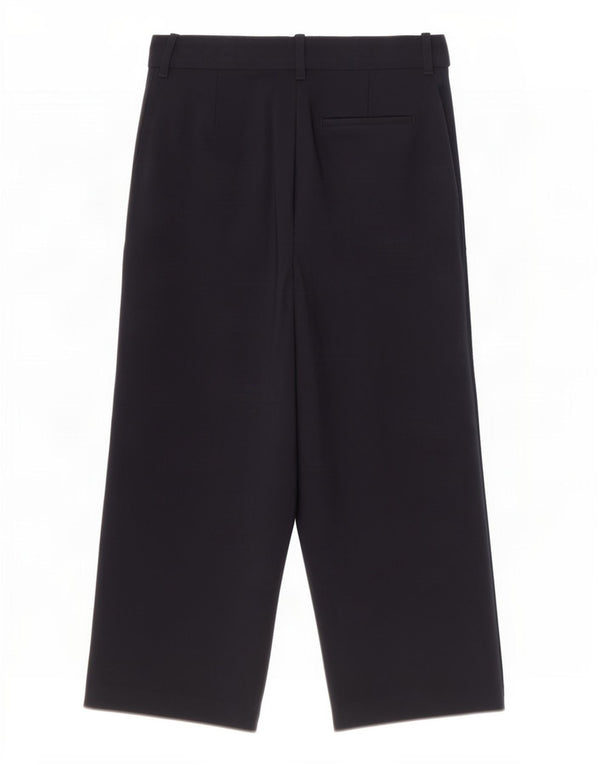 Calça feminina cortada de cintura alta Marks & Spencer Reino Unido 8 pequena W28 L24 azul marinho