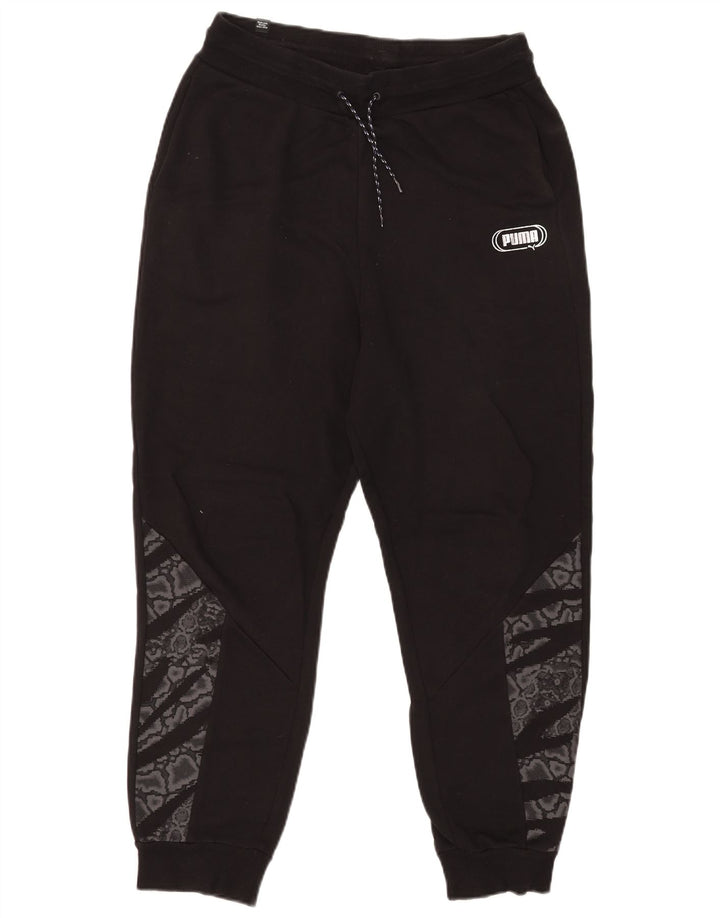 Calça de treino masculina Puma Joggers médio preto com estampa animal