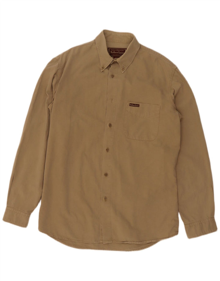 Camisa masculina Marlboro Classics grande algodão bege