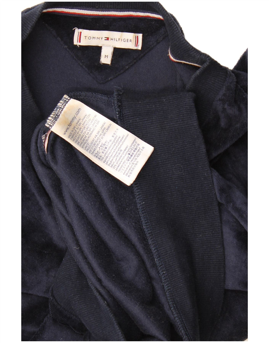 Tommy Hilfiger moletom gráfico masculino jumper médio azul marinho colorblock
