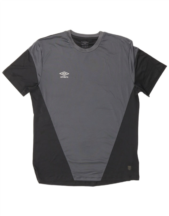 Camiseta masculina UMBRO grande poliéster colorblock preto