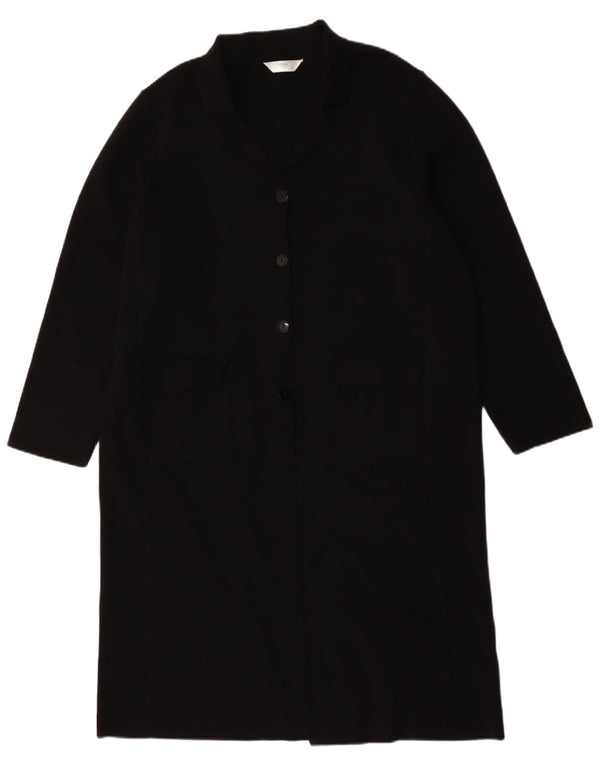 Suéter cardigã feminino Longline Marks & Spencer Reino Unido 22 3XL preto
