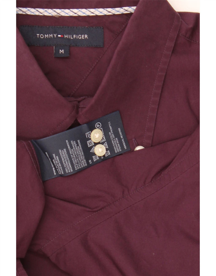 Camisa masculina Tommy Hilfiger de algodão roxo médio