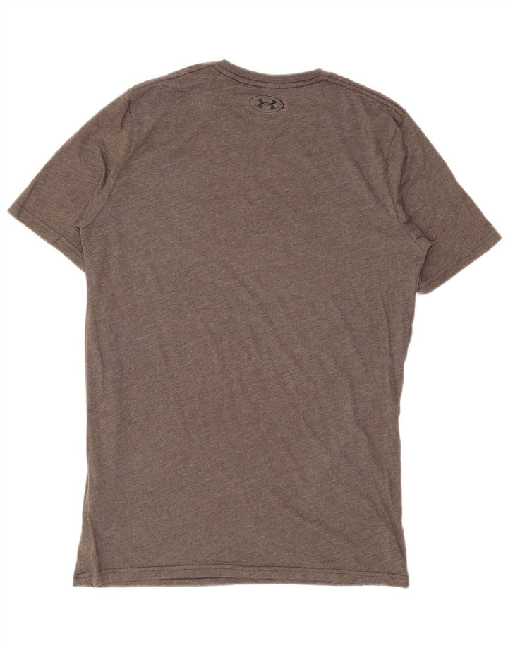 Under Armour Camiseta masculina gráfica top pequeno algodão cinza