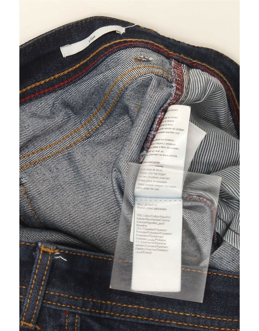 Jules Mens Slim Jeans W38 L34 Azul Marinho Algodão