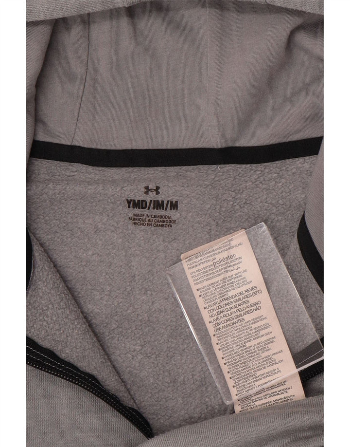 Suéter com capuz e gola gráfica UNDER ARMOUR para meninos 9-10 anos cinza médio