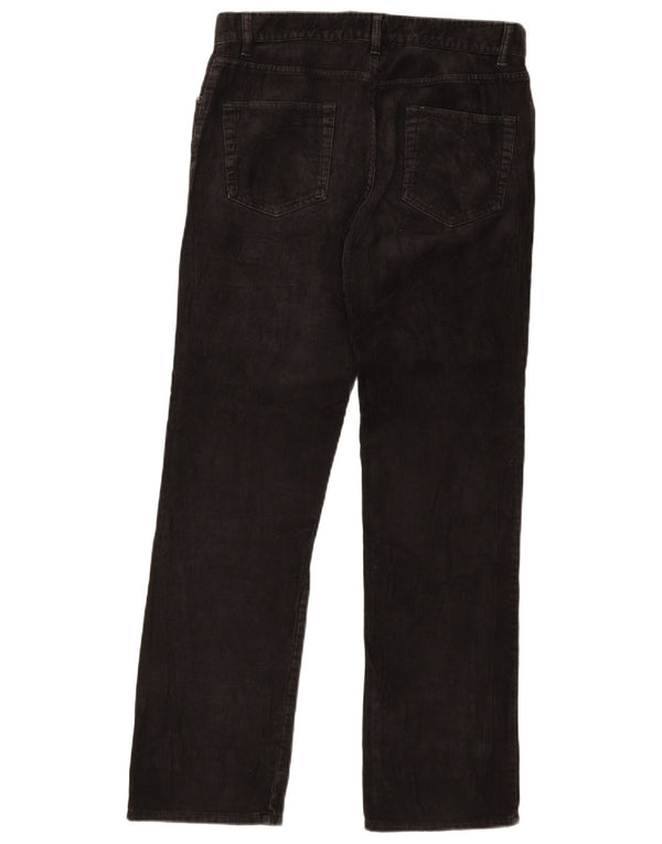 Calça masculina reta de veludo Benetton W32 L32 preta