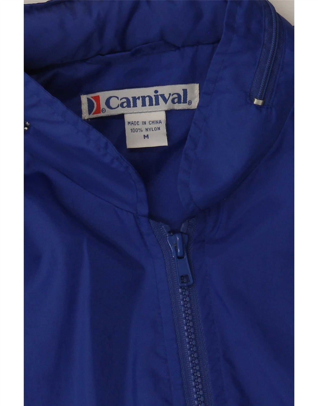 Jaqueta Bomber Masculina Vintage com Capuz Reino Unido 38 Médio Azul Nylon