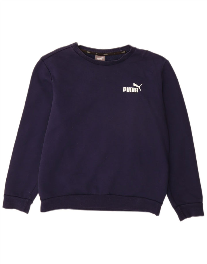 PUMA moletom masculino jumper pequeno algodão azul marinho