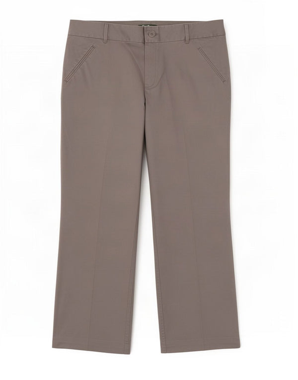 Calça Chino Feminina Eddie Bauer Blakely Fit EUA 16 2XL W36 L28 Algodão Cinza