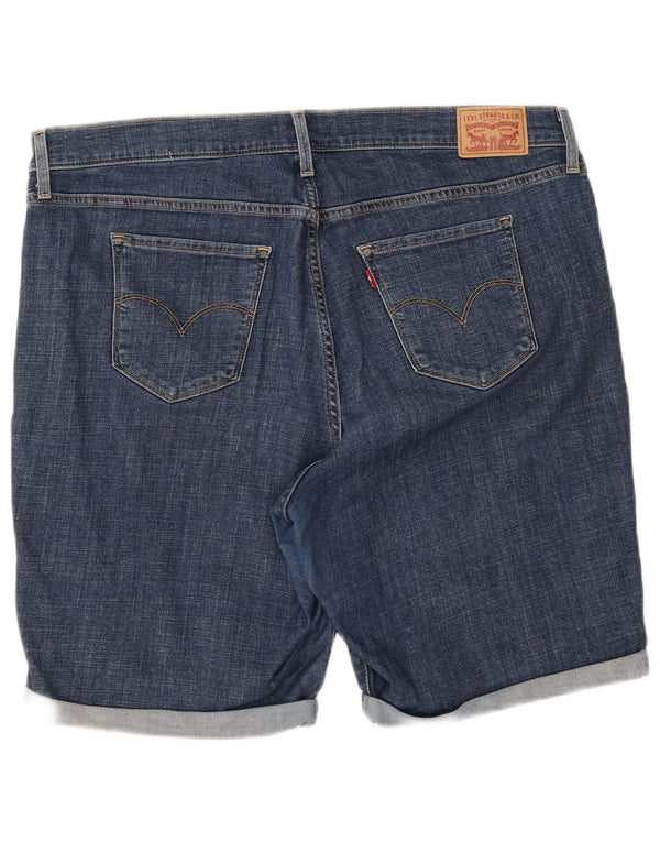 Bermuda jeans feminina clássica LEVI'S US 18 2XL W38 algodão azul