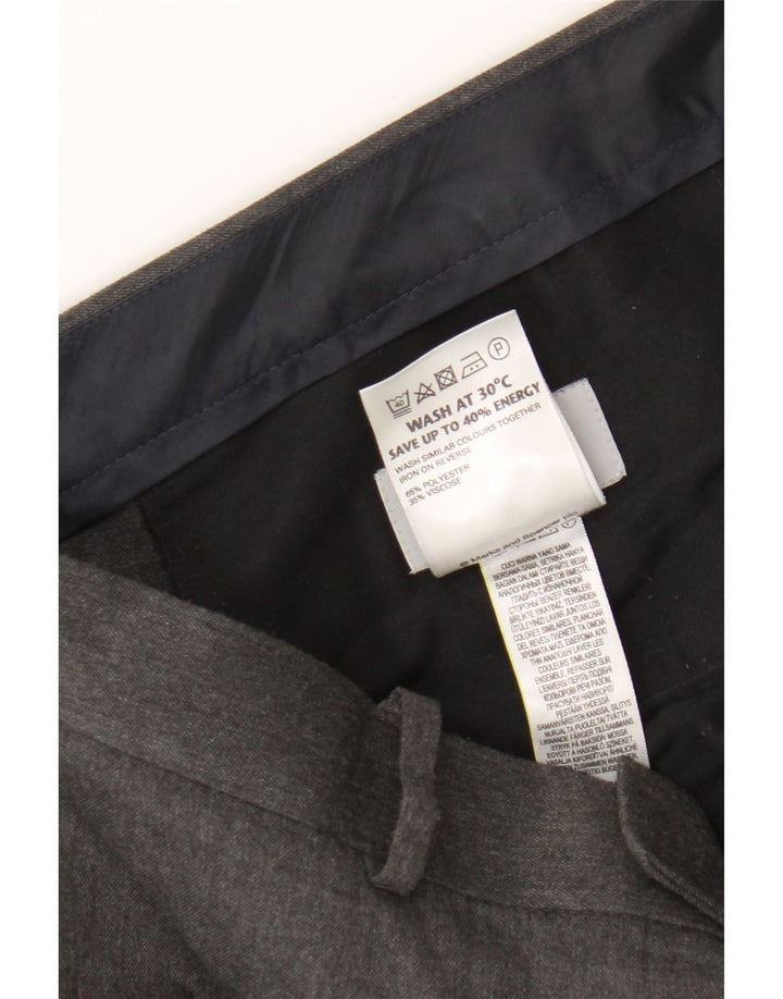 Calça Chino Masculina Slim Fit Marks & Spencer W38 L31 Poliéster Cinza