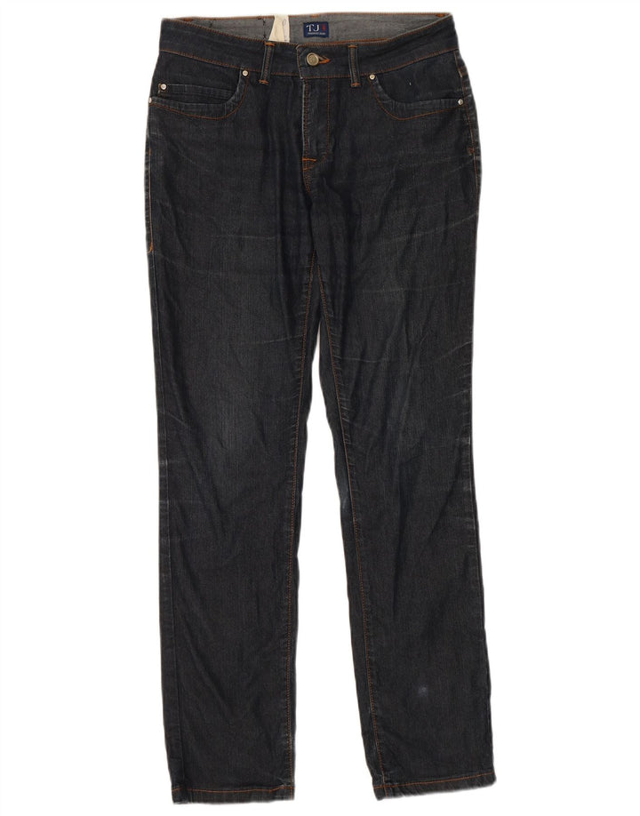 Trussardi Jeans Slim Feminino W26 L30 Azul Marinho Algodão