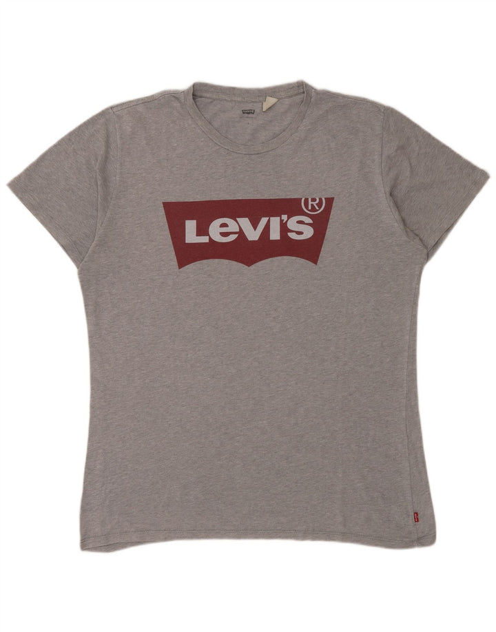 Camiseta gráfica masculina Levi's Top grande cinza manchado