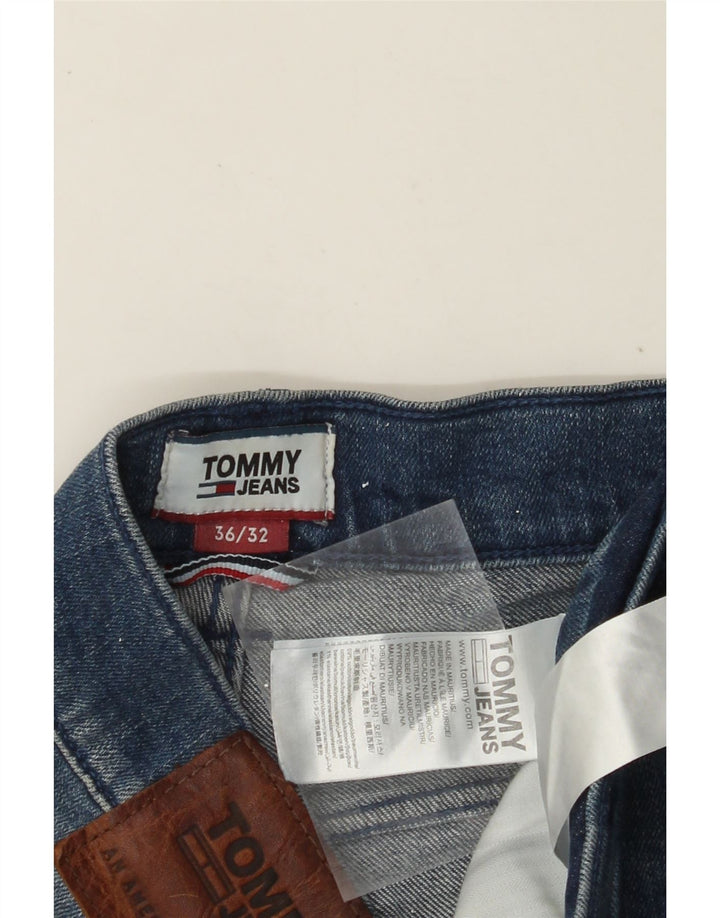 TOMMY HILFIGER Jeans reto masculino W36 L32 algodão azul