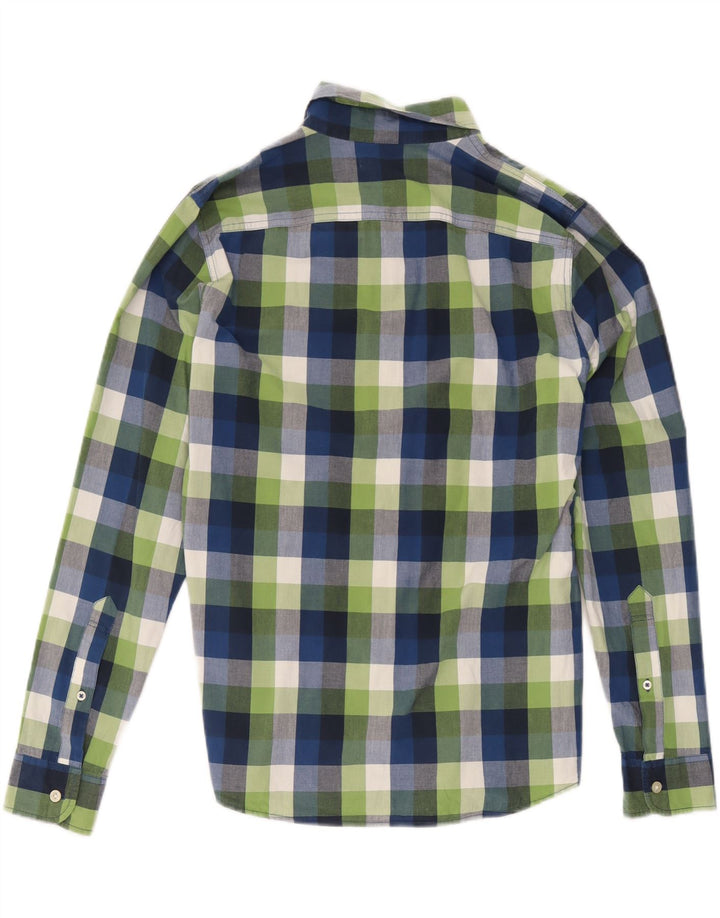 Camisa masculina Hollister grande algodão guingão multicolorido