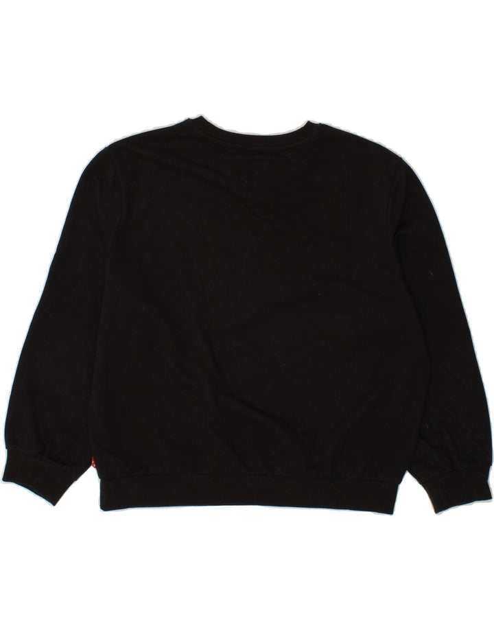 LEVI'S Girls Graphic Hoodie Jumper 11-12 Years Black Vintage Levi's and Second-Hand Levi's from Messina Hembry 