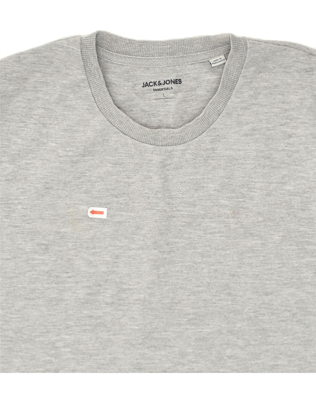 JACK & JONES Mens Sweatshirt Jumper Large Grey Cotton Vintage Jack & Jones and Second-Hand Jack & Jones from Messina Hembry 