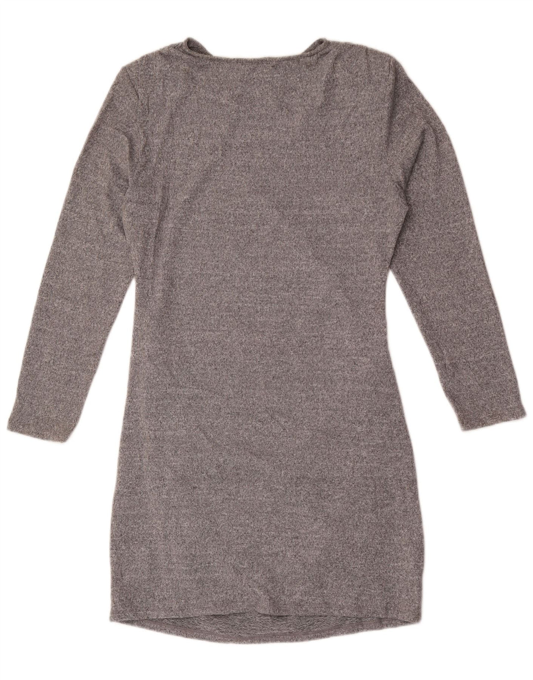 Vestido feminino Marks & Spencer com bainha de manga comprida Reino Unido 14 cinza médio manchado