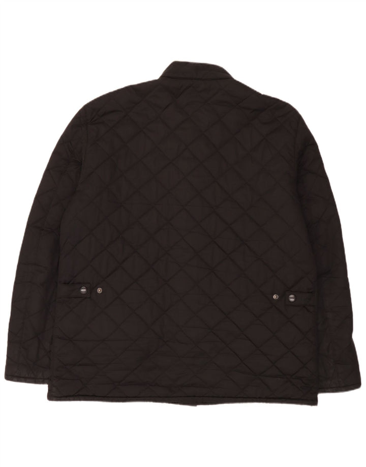 Jaqueta acolchoada masculina Barbour UK 42 XL poliéster preto