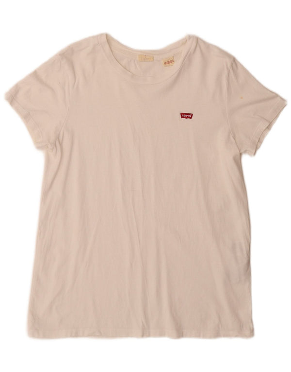 Camiseta masculina Levi's Top médio algodão branco