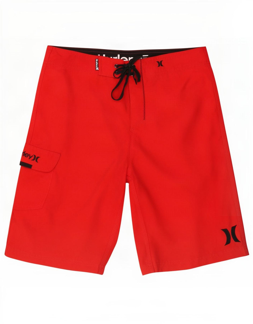 Shorts de natação masculino Hurley poliéster vermelho médio