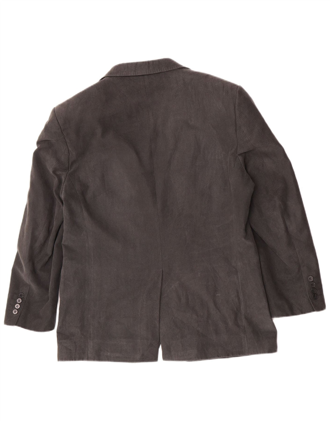 Jaqueta blazer masculina de 2 botões Marks & Spencer Reino Unido 40 espinha de peixe cinza médio