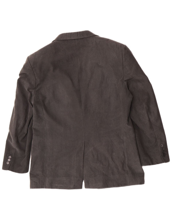 Jaqueta blazer masculina de 2 botões Marks & Spencer Reino Unido 40 espinha de peixe cinza médio