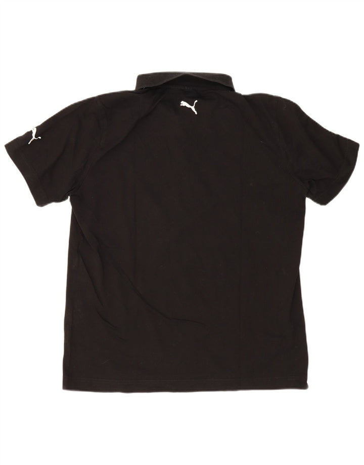 Camisa polo masculina Puma grande algodão preto