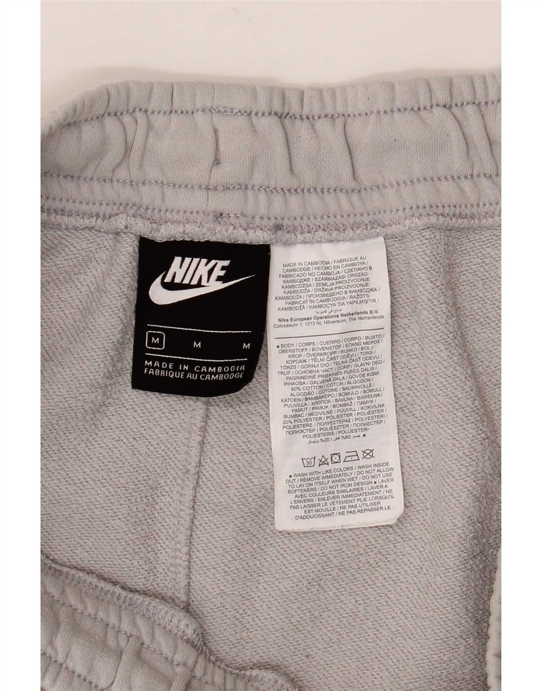 Calça de treino feminina Nike Joggers UK 14 algodão cinza médio
