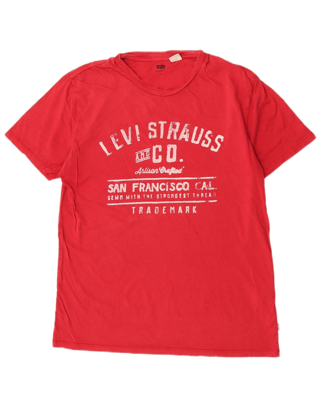 Camiseta gráfica masculina Levi's Top médio algodão vermelho