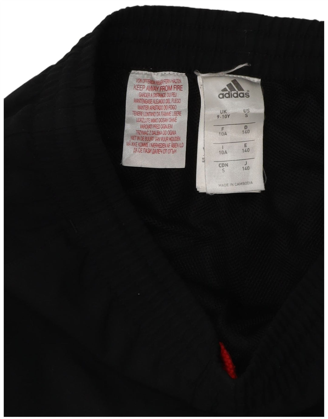 Adidas meninos calças de treino joggers 9-10 anos preto poliéster
