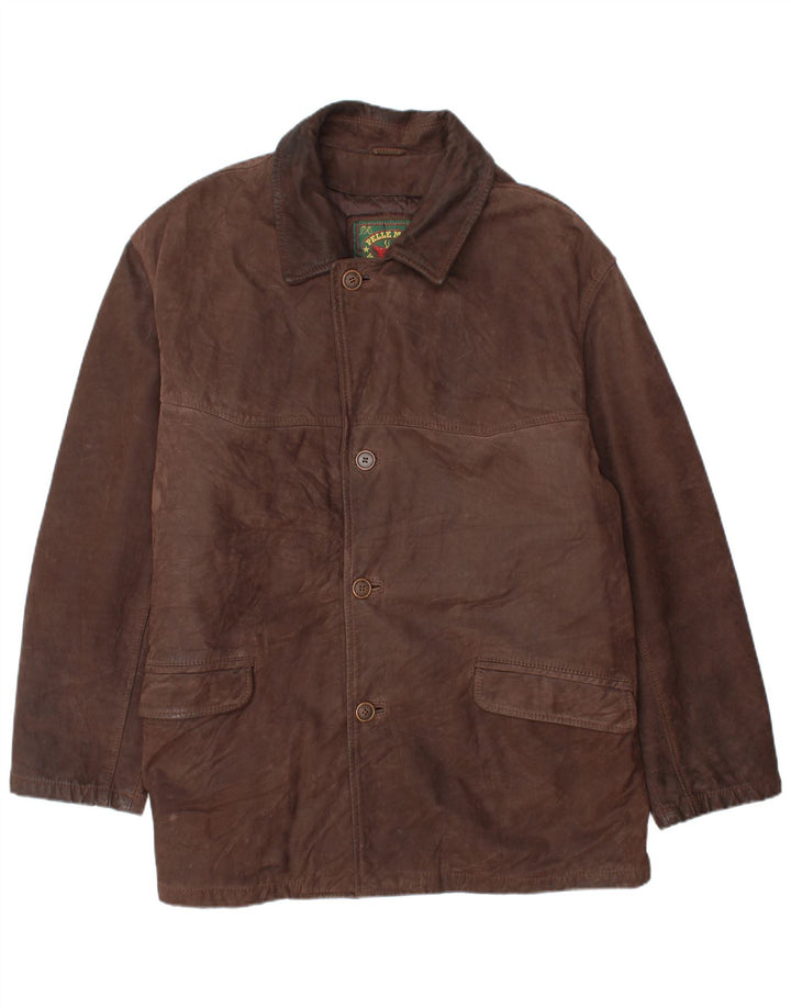 Jaqueta de couro masculina Pelle Moda IT 54 2XL couro marrom