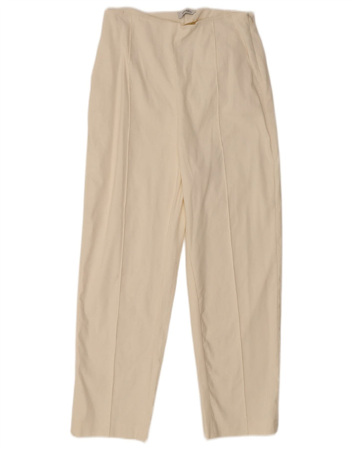 Calça feminina cortada cônica Max & Co. W28 L25 branco