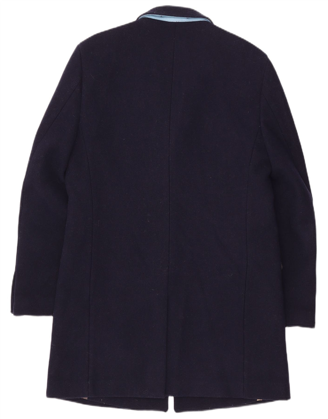 Sobretudo masculino vintage UK 42 XL lã azul marinho