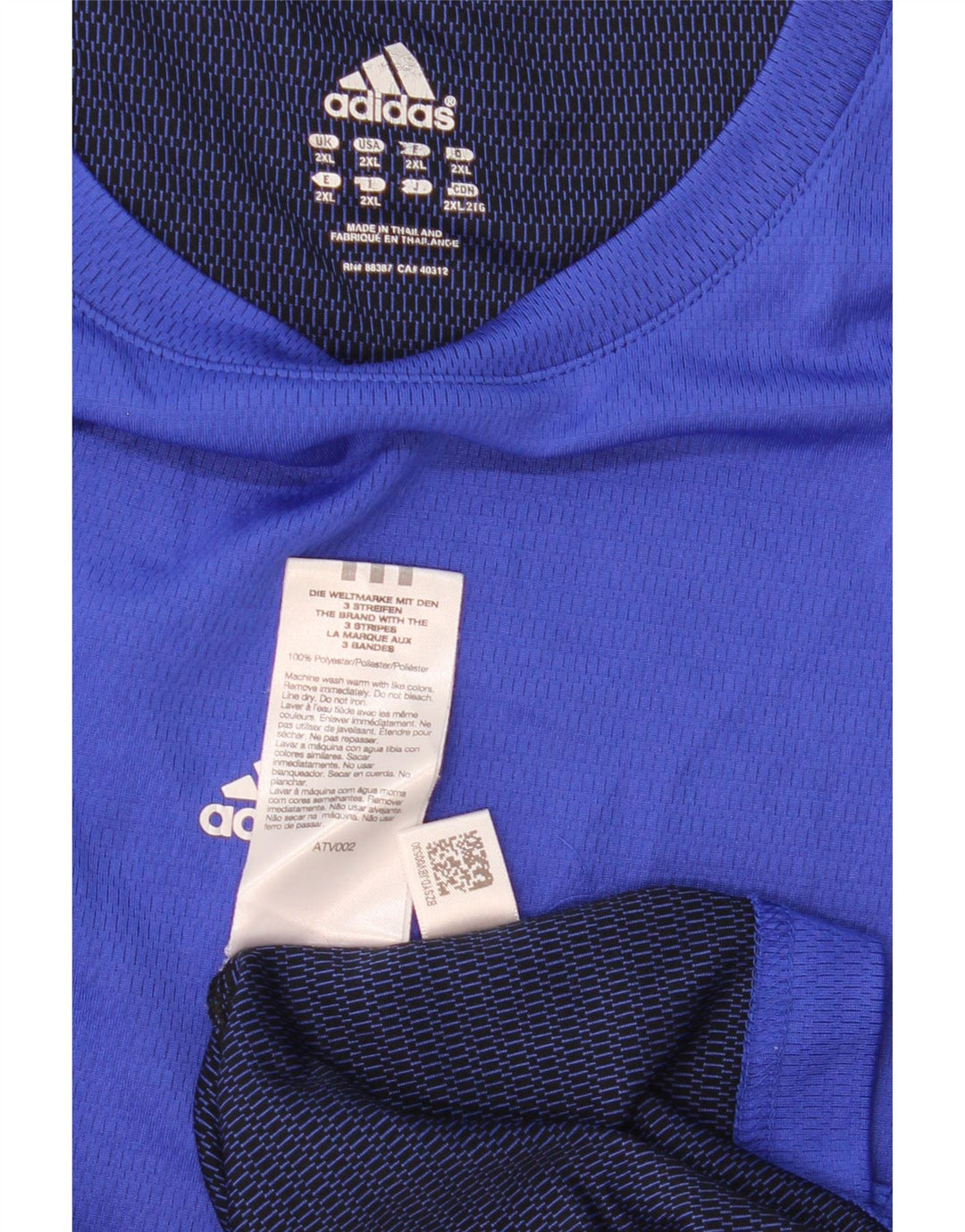 Camiseta Adidas Masculina Climalite Top 2XL Azul Poliéster
