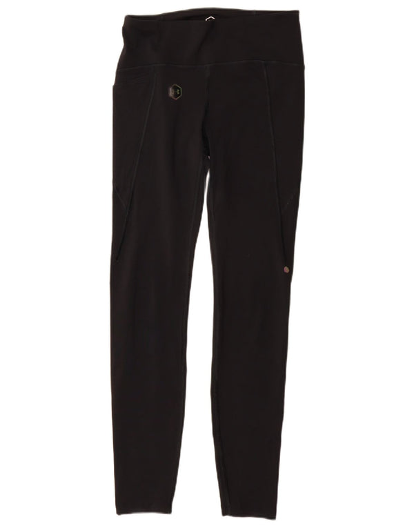 Under Armour Womens Heat Gear Leggings Reino Unido 8 Pequeno Preto