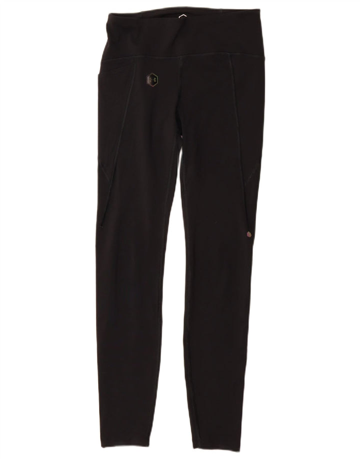 Under Armour Womens Heat Gear Leggings Reino Unido 8 Pequeno Preto