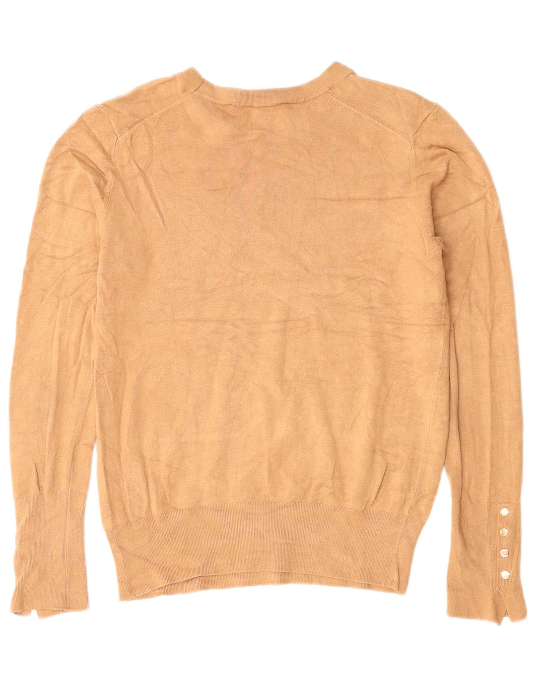 Suéter feminino ZARA com gola canoa Reino Unido 12 viscose marrom médio