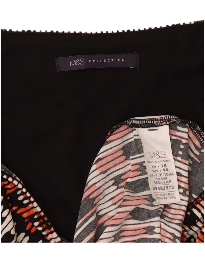 Vestido feminino Marks & Spencer UK 16 grande multicolorido geométrico