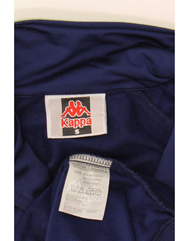 Jaqueta Kappa masculina com agasalho gráfico pequeno bloco colorido azul marinho