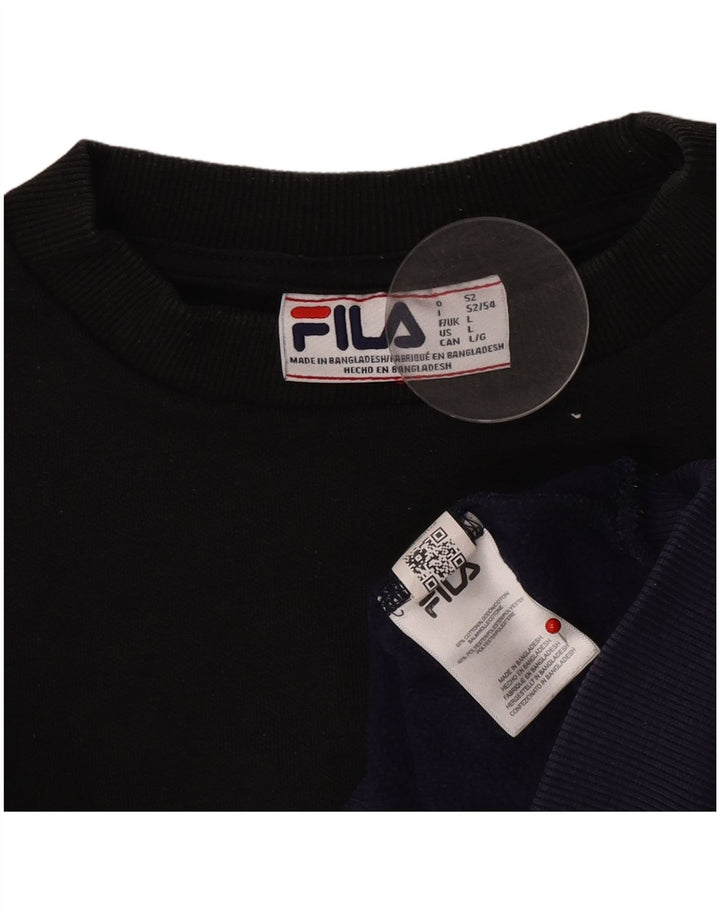 Fila Moletom Gráfico Masculino Jumper Grande Multicolorido Colorblock Algodão