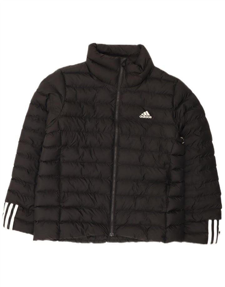 Jaqueta Adidas Mulher Acolchoada UK 12/14 Médio Preto Poliéster