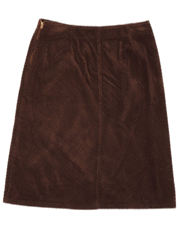 Sisley Womens Corduroy Skirt W28 Medium Brown