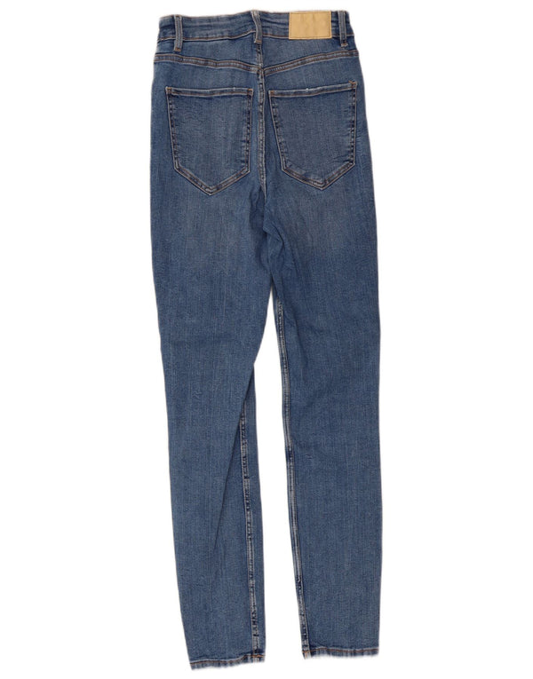 Calça jeans skinny feminina Zara EU 36 XS W26 L26 azul algodão
