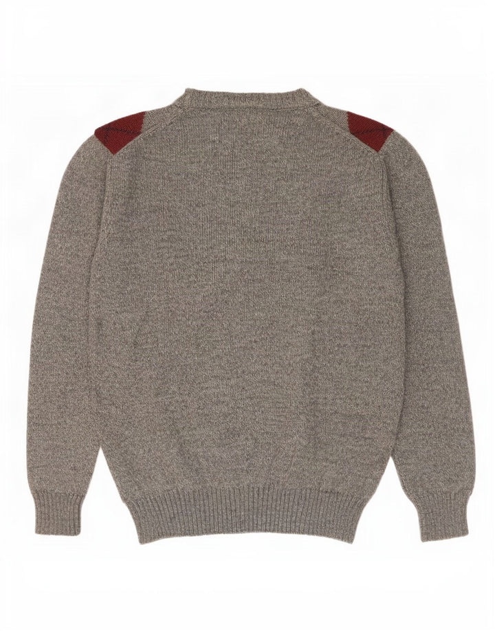 Suéter masculino Rodes com gola redonda IT 48 cinza médio argyle/diamante